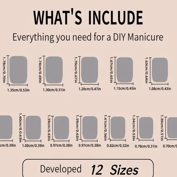 24pcs Solid Color Baby Blue Press On Nails Glossy Glue On  Short Square - Picture 4 of 5